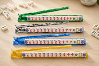 Nouvelle règle de mahjong américaine populaire avec série sable pailleté, multicolore, esthétique haut de gamme, antidérapante