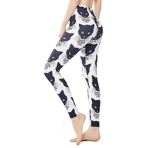 Leggings de <span class=keywords><strong>yoga</strong></span> à imprimé numérique Little Black Cat Halloween, leggings de sport HC-6059 - Product Image 4