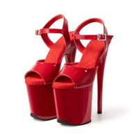 Chaussures de pole dance OEM 8 pouces à talon peep toe en PU pour la danse exotique en boîte de nuit et les compétitions