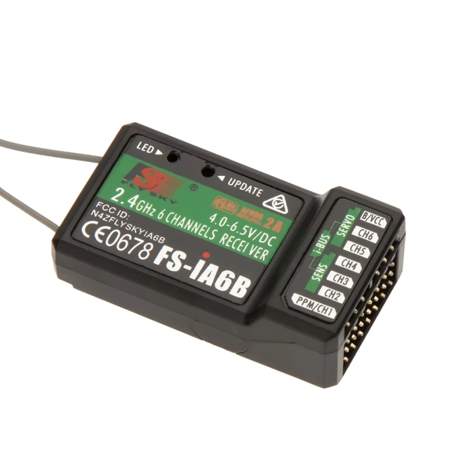 Bssy)Flysky Fs-Ia6b 2.4g 6ch Rc Receiver Ppm Output With Ibus Port Compatible For I4 I6 I10 Transmitter Free Shipping