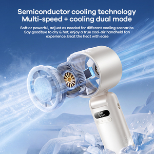 Ventilador Portátil REMAX RS-SF47 de 4000mAh con Enfriamiento por Semiconductor 180 °   Mini Ventilador Plegable de Escritorio USB-C con Pantalla LED y Múltiples Velocidades - Product Image 5