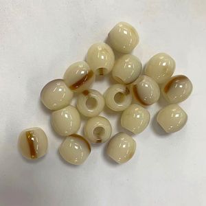 Perles en résine Shiyi C053 12*12mm à grand trou, perles à trou droit, perles en forme de disque pour la fabrication de bijoux DIY - Product Image 4