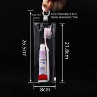 Fournisseur de force en Chine sac à fermeture éclair taille personnalisée emballage transparent sac à fermeture éclair brosse à dents eva avec logo