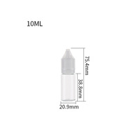 Flacon d'injection en plastique noir pour animaux de compagnie avec bouchon à vis sous pression de 10 ml, 15 ml, 30 ml, 50 ml