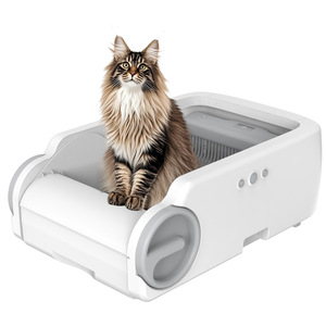 Автоматический экологичный лоток для кошек с защитой от брызг, квадратный, с умным Wi-Fi управлением, легко чистящийся, с лотком для песка и совком из полипропилена, туалет для домашних животных - Product Image 1