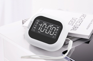 Radio-réveil à vibrations avec bruit blanc et batterie rechargeable, écran LCD numérique - Product Image 4