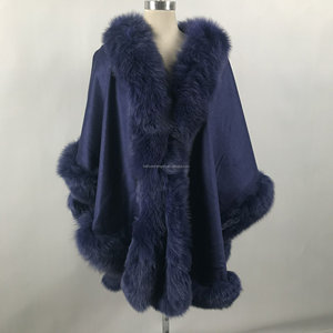 Châles en Fourrure Véritable Personnalisés pour Femme, Vente en Gros, Haute Qualité, Laine, <span class=keywords><strong>Renard</strong></span>, Cape, Cachemire, Grande Taille - Product Image 3