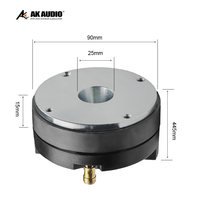 AK-HD343 Klaxon à compression de 1 pouce Conducteur de tweeter Klaxon rond en aluminium