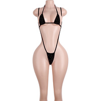 Body en strass pour femmes vente en gros Club Performance Lingerie vêtements de danse exotique brillant résille string décapant vêtements vêtements de danse