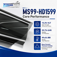 Película de Protección Solar para Ventanas de Automóviles Tuman, Nano Cerámica de Carburo de Titanio, con Rechazo de Infrarrojos del 99.6% para Vidrio de Vehículos