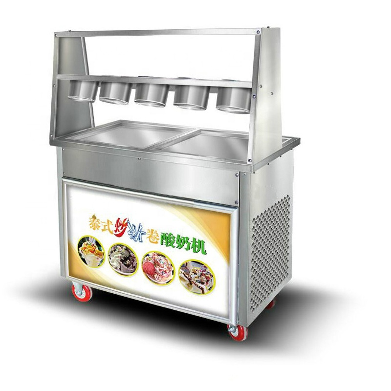 Тайский аппарат для глубокой жарки мороженого, Настольный многофункциональный аппарат для жарки йогурта