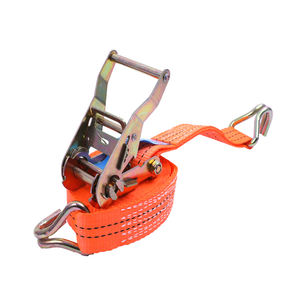 1,5 Zoll Einziehbarer Polyester 2000 Kg CE-Zertifizierter Ladegurt mit Doppel-J-Haken 38mm Ratschengurt - Product Image 3