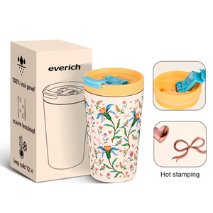 Tazza da Caffè 14oz a Doppia Parete in Acciaio Inox 18/8, Isolamento Sottovuoto, con Coperchio Ribaltabile Staccabile, Antigoccia <span class=keywords><strong>e</strong></span> <span class=keywords><strong>Facile</strong></span> da Pulire - Product Image 1