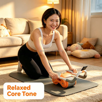 Rouleau Abdominal Compact Nouveau Style à Rebond Automatique pour Entraînement Abdominal à Domicile pour Hommes et Femmes Adultes