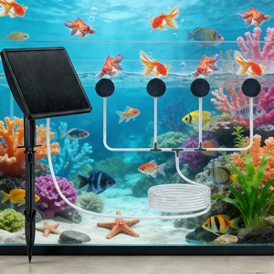 Oxygénateur solaire intelligent avec minuterie numérique, écran LCD, débit réglable, mode cycle automatique, pompe à oxygène pour aquarium - Product Image 1