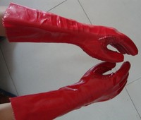 Ventes directes d'usine 40cm Gants de protection renforcés par le pouce en PVC, antidérapants résistants à l'usure, protection épaisse