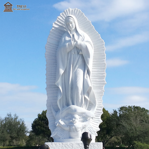 Statua TREVI Grande in <span class=keywords><strong>Marmo</strong></span> della Vergine Maria Cattolica, Scultura della Madonna di Guadalupe per Esterni - Product Image 5