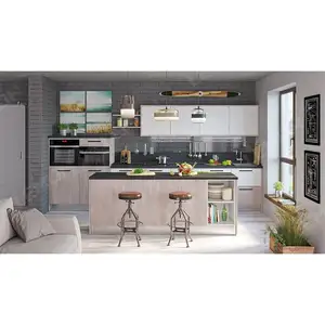 Millwork Joinery Smart Island Modular personalizado moderno Keuken unidades cocina juegos completos gabinetes de cocina de lujo muebles