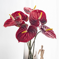 Groothandel Kunstbloemen Enkelstam Latex Flamingo Bloem Kunstbloemen voor Bruiloft Wegdecoratie