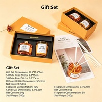 Nomigi Luxus Oud-Holz Raumduft-Diffusor Kerzen-Geschenkset Natürliches Ätherisches Öl Elegant Langanhaltend Ungiftig Heim-Aromatherapie