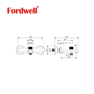Design moderno <span class=keywords><strong>bagno</strong></span> in ottone montaggio a parete miscelatore <span class=keywords><strong>da</strong></span> <span class=keywords><strong>bagno</strong></span> rubinetti rubinetto <span class=keywords><strong>vasca</strong></span> cromata - Product Image 3