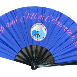 Abanico Plegable Jack and Jill of America con Logotipo, Accesorio para Fiestas y Bailes, Abanico Promocional para Eventos, Abanico Grande - Product Image 6