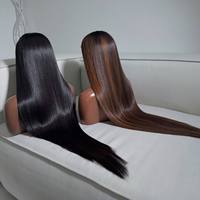 Perruques en cheveux humains lisses comme des baguettes 13x4 13x6 HD sans colle pour femmes noires, cheveux bruts alignés aux cuticules – Fournisseur de confiance