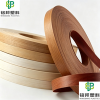 Bande de bordure en PVC Mingbang, bordure gaufrée haute brillance, couleur personnalisée en usine pour panneaux de meubles en bois
