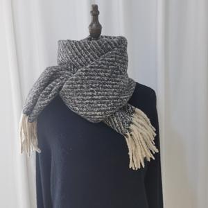 Écharpe en cachemire à franges épaisse en laine d'automne et d'hiver de style européen et américain pour femmes, écharpe haut de gamme, châle, écharpe <span class=keywords><strong>vintage</strong></span>, ODM OEM - Product Image 1