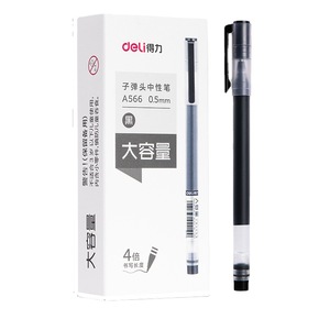 Deli Bullet Tip Gel Pen 0.5mm Large Capacity For Office School Writing - Product Image 5