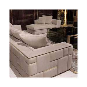 Juego de Sofás Seccionales de Lujo al por Mayor para Sala de Estar, Apartamento y <span class=keywords><strong>Hotel</strong></span>, Diseño Moderno, Relleno de Esponja, Tela de Terciopelo - Product Image 1