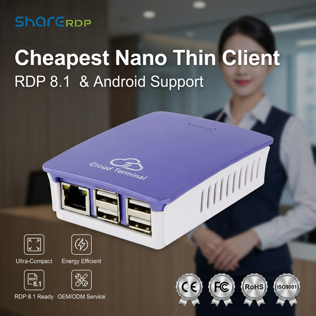 High Performance FL200S Nano Thin Client A7 1.2GHz RDP 8.1 Android Work Station Mini PC Computer Wholesale Factory Vendor