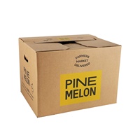 Boîte d'expédition en carton ondulé kraft personnalisée avec impression de logo en couleur pour la livraison et la vente au détail de produits frais, fruits, légumes et épiceries