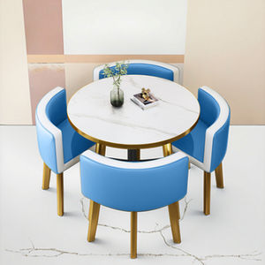 Combinaison de chaise de table à manger nordique simple pour petit bureau ou loisirs pour Internet Cafe Shop Réception Célébration-Style - Product Image 3