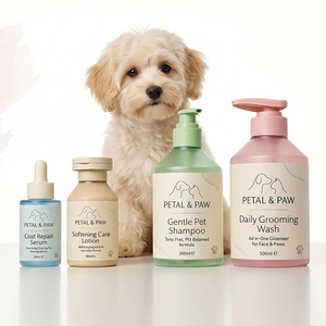 Ensemble d'emballages personnalisés pour soins d'animaux de compagnie, flacon de shampoing pour animaux de compagnie de 400 ml, flacon de gel douche, flacon cosmétique pour toilettage - Product Image 1