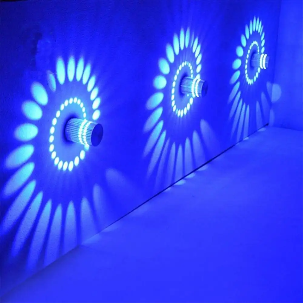 RGB Spiral Hole LED Wall Light Effect Wall Lamp With Colorful Wand lamp For Party Bar Lobby KTV Home Decoration