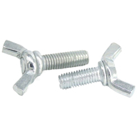 M8 M10 Gal Acier Grade Classe 4.8 8.8 10.9 12.9 Bleu Blanc Zingué ZP Bordée Tête Papillon Aile Machine Vis Filetage DIN318