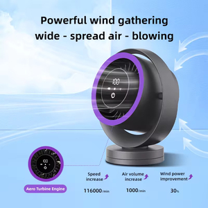 Nueva pantalla Digital Control táctil Ultra <span class=keywords><strong>silencioso</strong></span> <span class=keywords><strong>ventilador</strong></span> <span class=keywords><strong>de</strong></span> escritorio ajustable hogar exterior recargable circulante <span class=keywords><strong>ventilador</strong></span> <span class=keywords><strong>de</strong></span> carga inalámbrico - Product Image 3