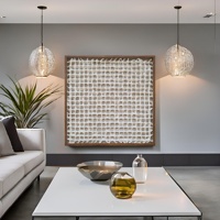 Boîte à Ombres Murale Artistique DIY Moderne Art Déco Faite à la Main en Bois Écologique de Qualité Supérieure avec Papier de Riz Imperméable pour Bureau