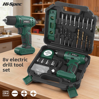 Perceuse sans fil au lithium 8V, 63 pièces, moteur sans balais rechargeable, tournevis électrique multifonction à deux vitesses, ensemble d'outils pour le métal