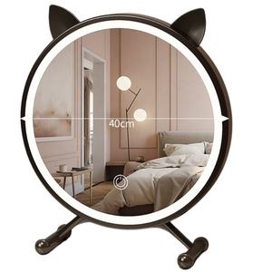 Illuminazione a LED specchio da scrivania a 3 colori Touch Control argento telaio 20 pz specchio per il trucco di bellezza uso quotidiano bagno scatola imballata - Product Image 4