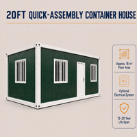 Maisons modulaires préfabriquées économiques avec assemblage rapide et conception intégrée mobile, adaptées aux bureaux