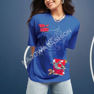 T-shirts décontractés pour femmes 2024, imprimés numériques, 100% coton, anti-froissement, respirants, avec broderie de logo personnalisé, toutes saisons - Product Image 6