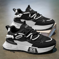 Chaussures de course décontractées pour hommes 2026 – Baskets style « Daddy » à semelle souple, fermeture à lacets, maille respirante, style bas, semelle intérieure épaisse en EVA