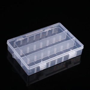 Transparent Double Clasp Plastic Storage Box 24 Compartment Rectangular For Tools Hardware Parts Organizing - Product Image 4