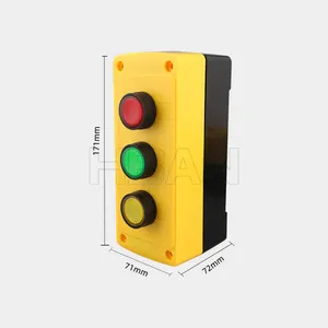 순간 푸시 버튼 스테이션 22mm 1nc 스위치 박스 빨간색 노란색 녹색 lay5 시작 중지 버튼