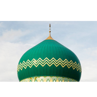 Magnifique dôme de mosquée préfabriqué facile à installer, matériau de toiture d'église, structure en acier, dôme de plafond en verre