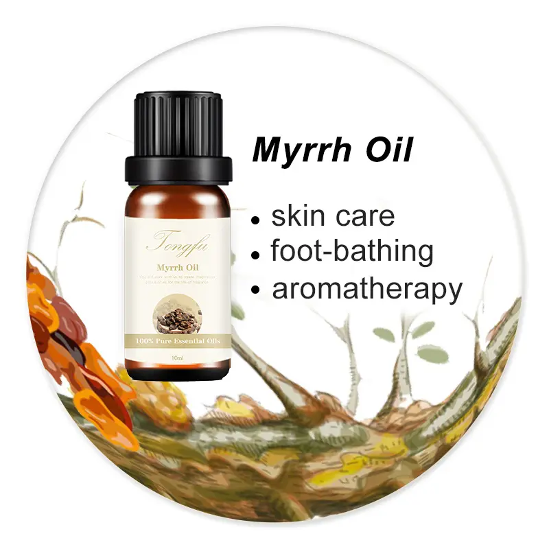 Huile essentielle naturelle de myrrhe 100% pure huile essentielle biologique d'usine de gros
