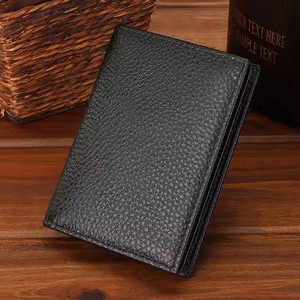 Personnalisé Slim Id Business Name Card Holder Portefeuille Pince à billets Litchi Grain Première couche Cuir de vachette Titulaire de la carte de crédit - Product Image 2