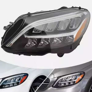 WELIFTRICH Phares avant de voiture LHD Version USA pour Mercedes-Benz Classe C W205 2019-2021 OEM 2059066004 2059066104 - Product Image 2